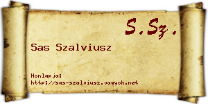 Sas Szalviusz névjegykártya